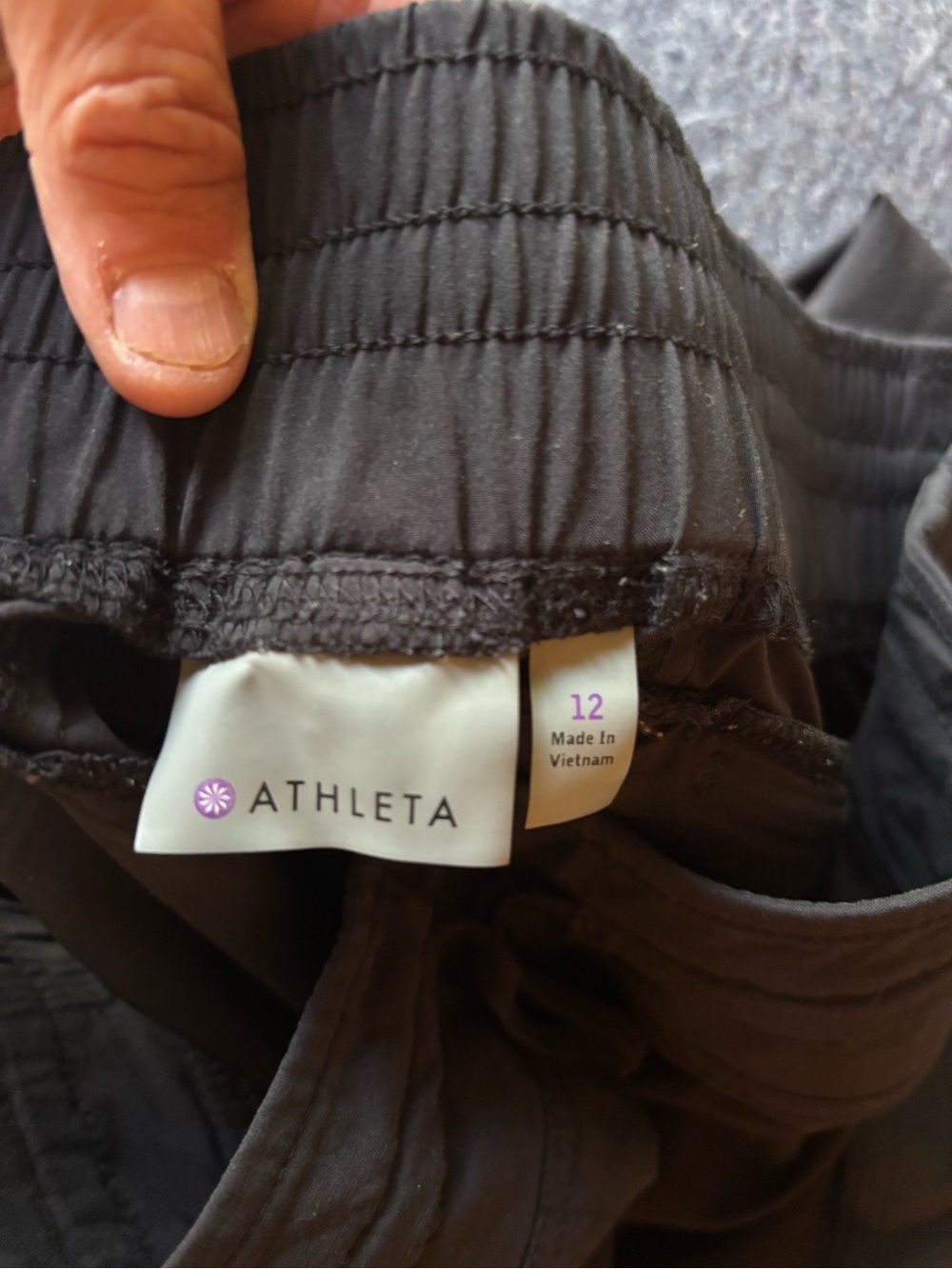 Athleta Black Elastic-Waist Athletic Shorts
